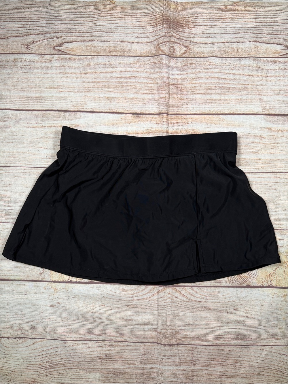 NWT Aqua Green Black‎ Swim Skirt Bikini Bottom